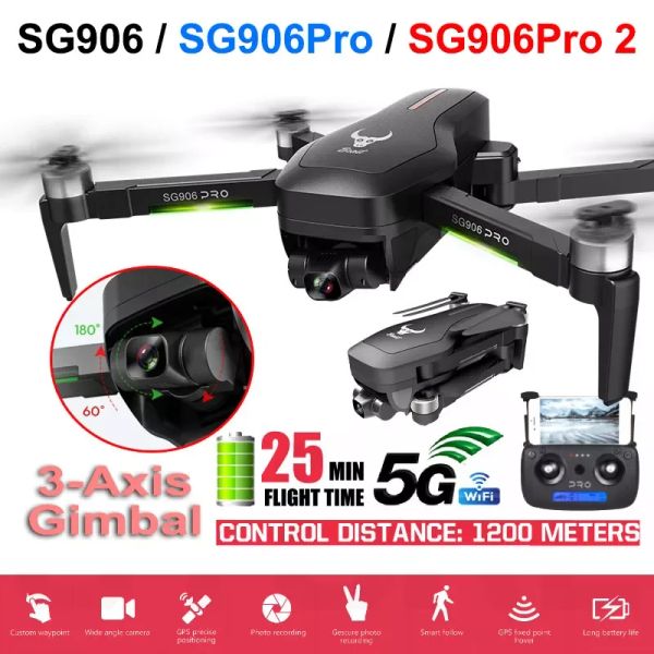 Droni SG906 Pro 2 GPS con 3 assi Auto stabilizzante Gimbal WiFi FPV 4K Camera 4K Dron Brushless Quadcopterless Zll SG906Pro Max Pro2