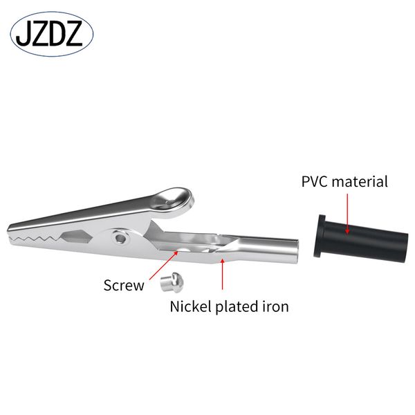 JZDZ 10 ПК, аллигатор Crocodile Clips Электрические зажимы для 4 -мм бананового Джека Test Prode Diy Electrical Tools J.60007