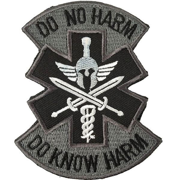 Soldados médicos de bordados t-n não prejudicam os fãs militares do exército tático adesivos de pano adesivos mágicos de resgate médico