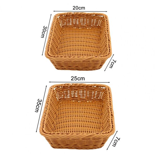 Handgefertigter Aufbewahrungskorb vielseitiger Blumenfrüchte Pot Storage Storage Rattan Box umweltfreundlich rechteckig Picknickkorb für Shop