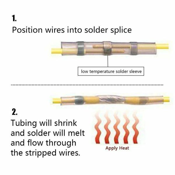 10/25/50pcs Waterproof Saldatura Terminali di giunzione Splice Splice Connettori White AGW 26-24 White AGW 26-24