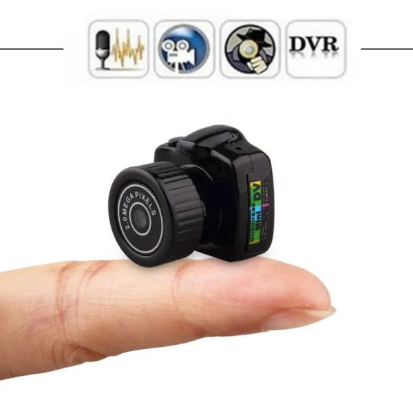 Acessórios Tiny Mini Camera HD Video Audio Recorder Webcam Y2000 CORMCORMENTE DE CAMENTAÇÃO DE DVR DVR DVR SECRETO DE NANNY CAR SPORT MICRO CAM com microfone