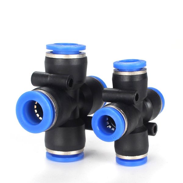 49pcs/conjunto de acessórios pneumáticos PZA/PU/PE Tubos de água conector Pu-8mm Mangueira de plástico Couplings rápidos Tee Air Straight Gas