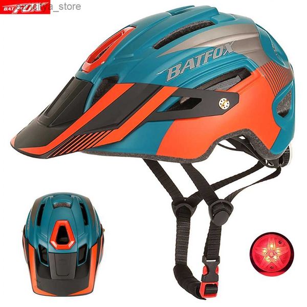 Caschi ciclistici BAT BICYC Caschi per uomini Donne MTB Casco Cicling 2023 Casco arancione arancione arancione Casco Casco MTB L48