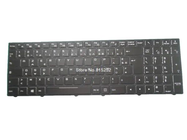 Клавиатуры клавишных для ноутбука для Medion Erazer X7855 MD60944 MD61185 MD60821 MD61650 Black с рамой с подсветкой France FR/German GR