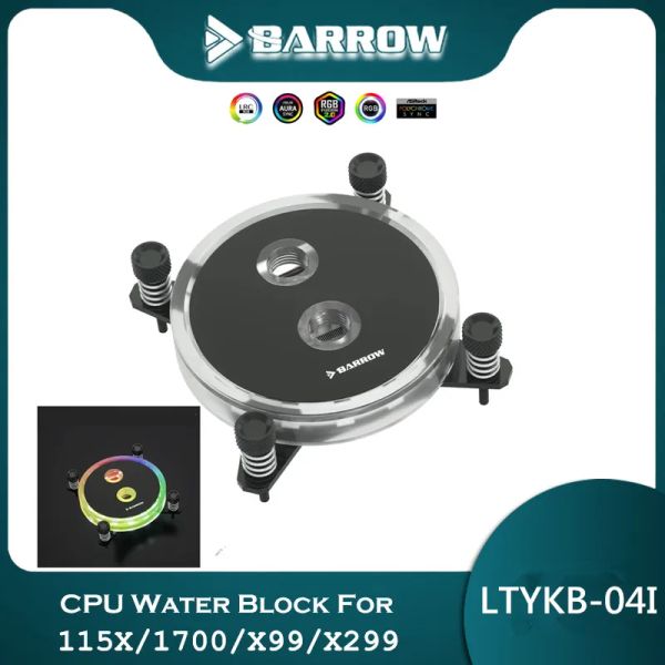 Resfriamento de barrow 1700 CPU Water Cooler para Intel LGA 115X 1200 x99 x299 Bloco de cobre Precessor Cooler Argb Shape redondo, ltykb04i