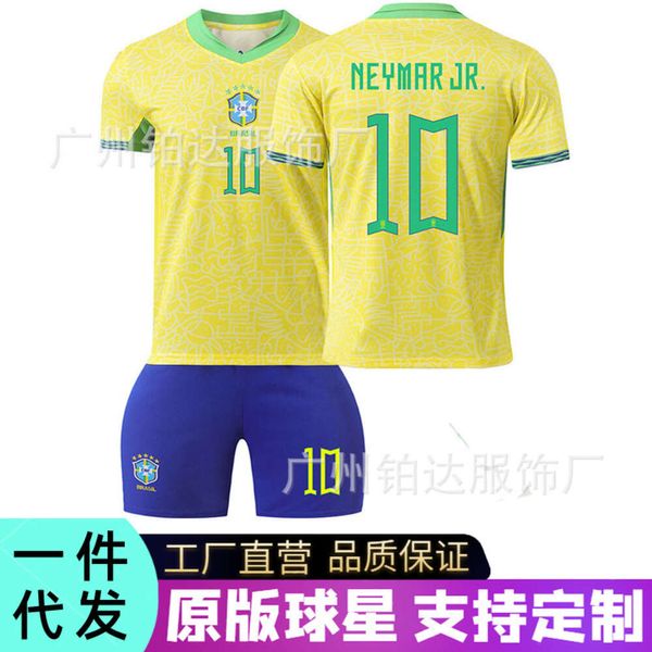 Maglie da calcio 25 Brasiliana Casa Football Jersey Neymar 10 Charlison 9 Team Kit Set