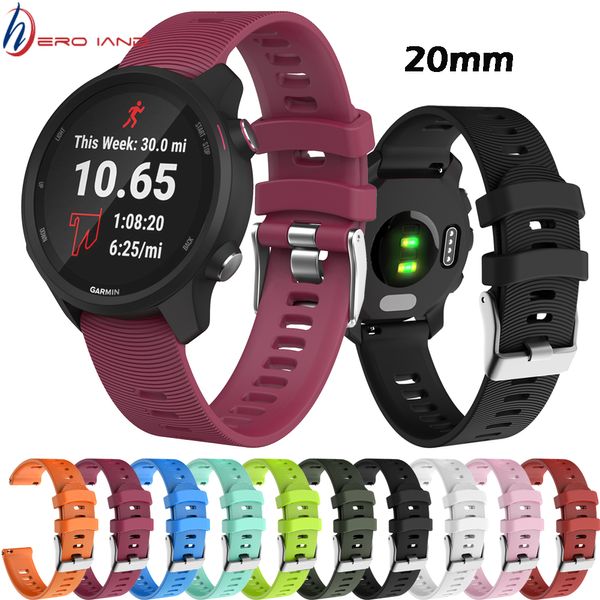 Per Garmin Forerunner 245 245m Vivoactive 3 Strap di banda di orologi in silicone per Garmin Forerunner 645 635 Vivomove HR Bracele Correa