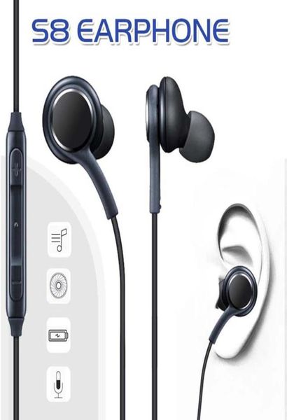 İnear S8 Kulaklık Bas Kulaklıkları Stereo Ses Kulaklıkları Samsung Galaxy S8 Plus S7 S6 Edge No9932919 için Hacim Kontrollü Kulaklıklar