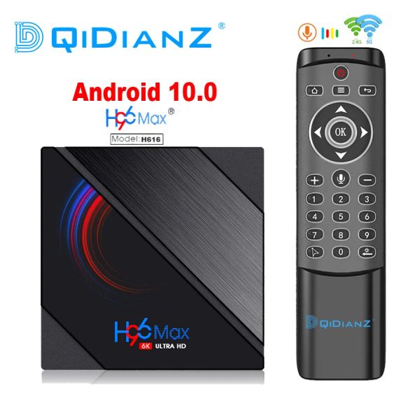 Caixa H96MAX H616 Android 10 6K Smart TV Box 2.4G 5G WiFi Suporte Miracast DLNA H96 MAX H616 Caixa superior PK H96MAX V11