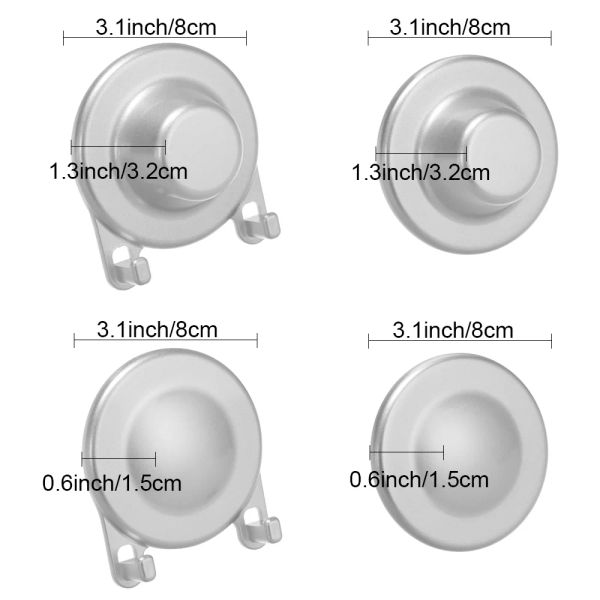 80mm abs duvar deliği kapağı kendi kendine yapışkan dekor kapağı havalandırma dış ayrılmış matkap deliği fişleri kancalar donanım ev aksesuarları