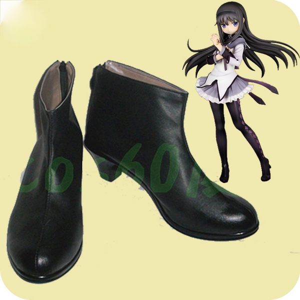 Puella magi madoka magica akemi homura anime personagens de sapato sapatos de cosplay botas de fantasia de fantasia