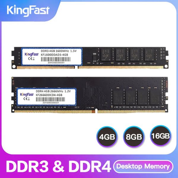 Rams Kingfast DDR3 DDR4 4GB 8GB 16 ГБ памяти RAM 1600 2400 2666 3200 МГц 288PIN 1.2V DIMM DIMM Desktop RAM для AMD Motherboard