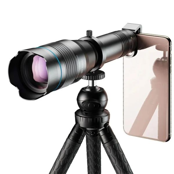 LENS APEXEL HD 60X Telescope Telefopa Telefera della fotocamera per lenti super teleobiettivo Monoculari + treppiede estendibile con remoto per tutto lo smartphone