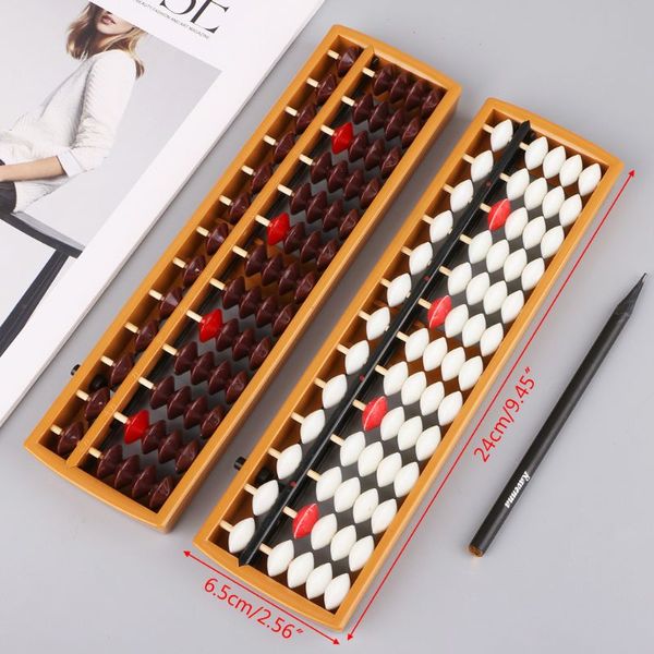 Japonês portátil de 13 dígitos coluna Abacus aritmético Soroban Caculação da ferramenta de aprendizado de matemática escolar