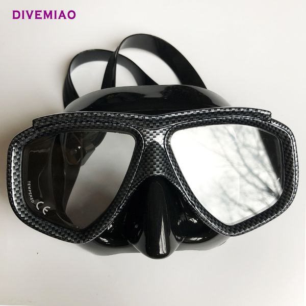 Máscara de mergulho profissional para mergulhar máscara de mergulho livre preto com caixa para mergulhar
