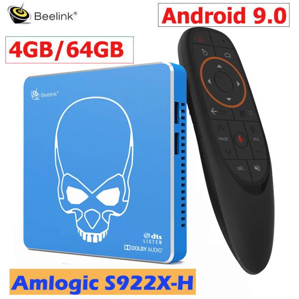 Box Beelink GT King Pro Smart Android 9.0 TV Box Amlogic S922XH 4GB DDR4 64GB ROM DOLBY AUDIO DTS Слушание 4K HD HIFI Media Player