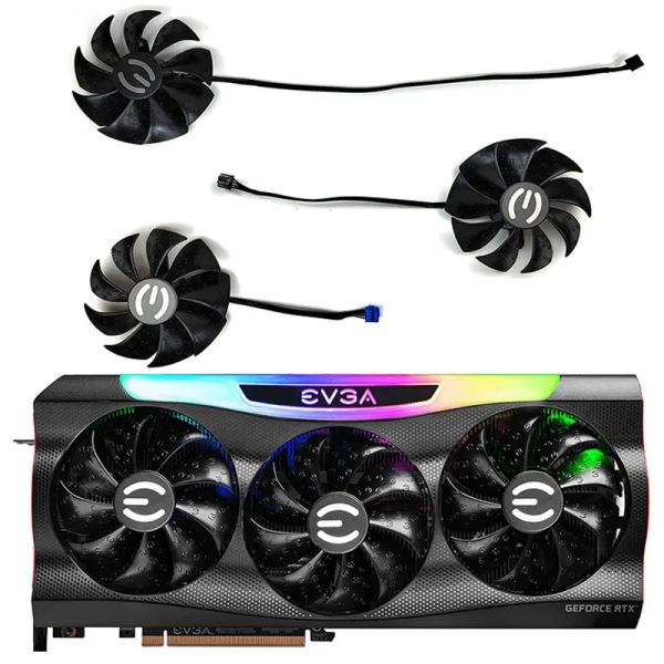 PADS EVGA GEFORCE RTX3080 RTX 3090 FTW3 Ventilador de resfriamento Ultra PLD09220S12H 87MM 4PIN RTX3090 3080 TI 3070 FTW30