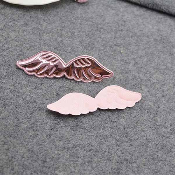 18pcs/lote 10.5*3cm Glitter Pu Angel Wing Patches Apliques para roupas de costura de roupas artesanais Acessórios de clipe de cabelo DIY