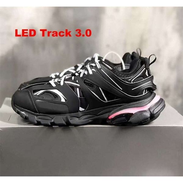 Factory Direct Sale Dress Scarpe Designer LED Traccia 3 3.0 Schema Sneakers Sneaker tripla black rosa berarte sneaker sport