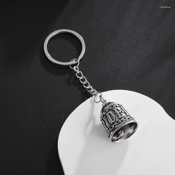 Keychains Hip-Hop Retro Live, um British Bell Anhänger Motorrad Keychain Herrenzyklist Exorzismus Amulettschmuck zu fahren