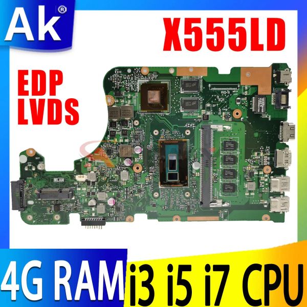 Anakart X555LD Dizüstü Bilgisayar ASUS X555LN X555LNB X555LP X555LB X555LJ X555LF X555L Ana Kurulu 4GB i3 I5 I7 CPU% 100 Çalışma Test Edildi