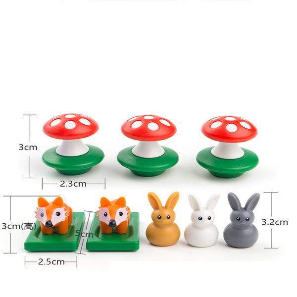 Game Bunny Bouncing Kids Puzzle Brettspiel Checkers Spielzeug lustige hirnbewegte Spielzeuge für Kinder Spielzeug geeignet über 7 Jahre alt