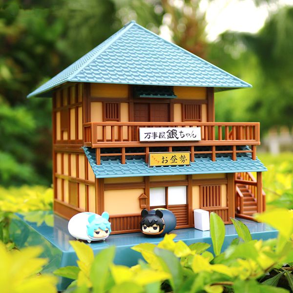 DIY Wooden Dollhouse Japanese Anime Gintama Master House Miniatura com Móveis Assembléia Toys Infantil Gift Casa