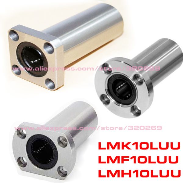 4pcs lmf10luu lmh10luu lmk10luu da 10 mm cuscinetto a sfera lineare lungo per estremità dell'asta