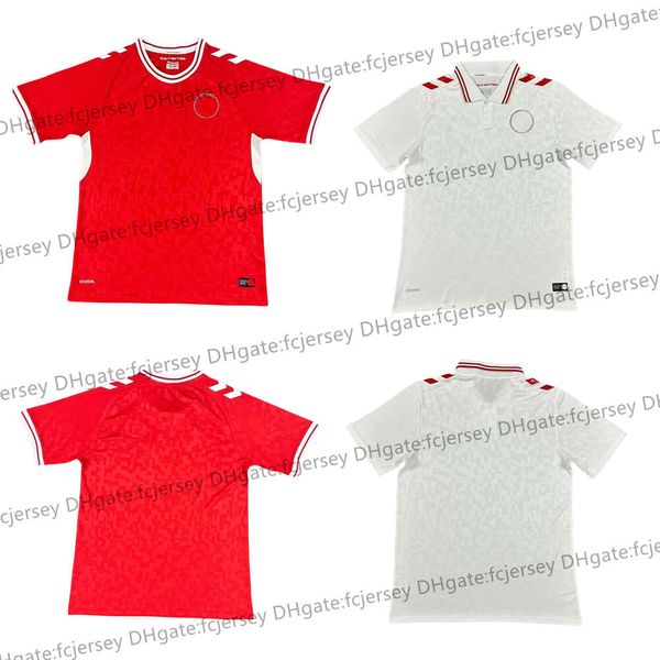 2024 2025 Jerseys de futebol da Dinamarca Eriksen casa vermelha