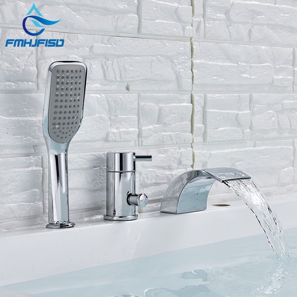 FMHJFISD DOCK MONTAGEM CACATO CACATO BATHTUB FAUCET FAUCET Wide Cachones Spout Tub Mixer Ploue