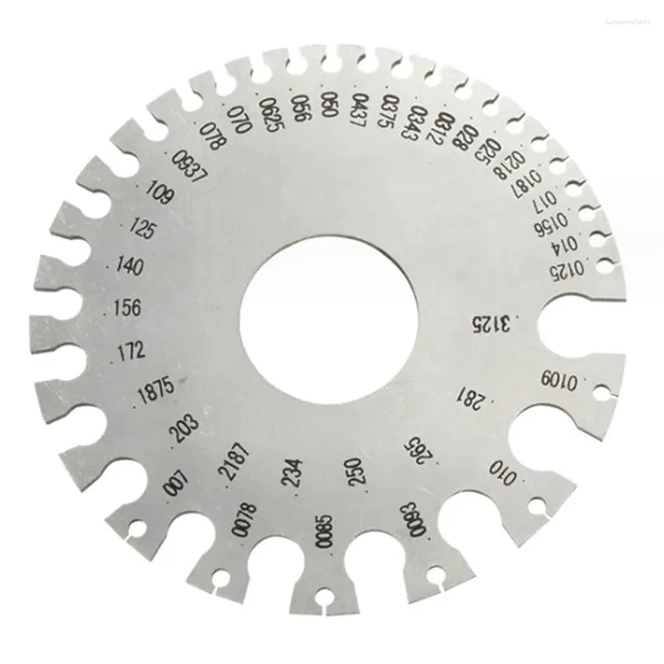 Messwerkzeuge Edelstahl -Mittelmesser Finder runden SWG Drahtmessgerurner Diameter Werkzeug Millimeter Hand