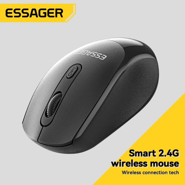 Gadgets Essager 2.4G Mouse Wireless Bluetooth MOUSE QUITO ERGONOMIC 1600 dpi per tablet per laptop MacBook PC Mouse wireless muto silenzioso