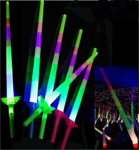 Teleskope Glühstangen Blitzleuchte Spielzeug Fluoreszenzes Schwert Konzertaktivitäten Requisiten Weihnachtskarneval Light Stick Toys2604889