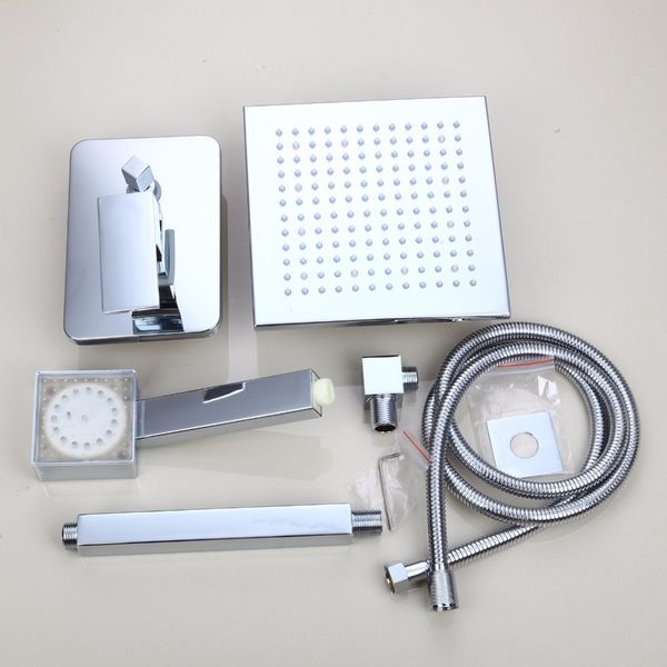 Set di doccia a LED da bagno monite con soffitto con doccia con pioggia Monuta cromata per doccia per doccia da doccia kit da doccia kit da doccia