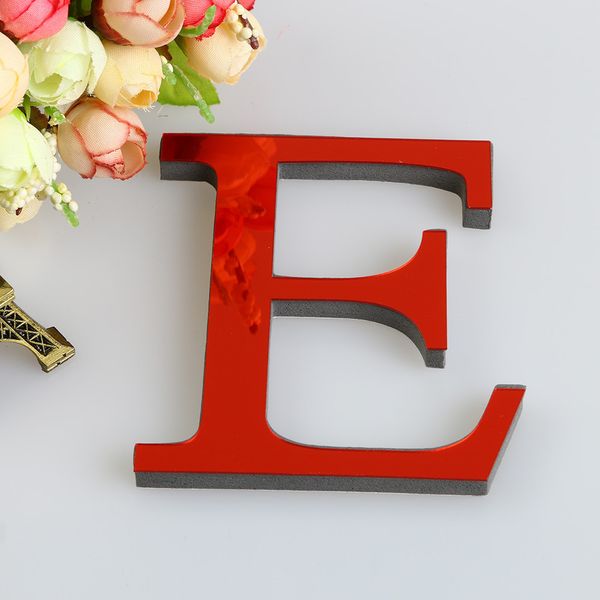 #10cm letras inglês 3d casamento amor espelho adesivos de parede de alfabetismo logotipo de decoração para parede acrílico vermelho/preto/ouro/prata