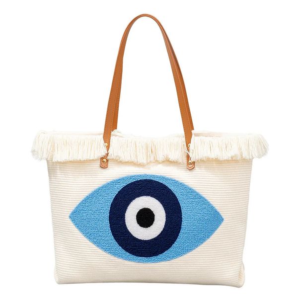 Tote bag ricamato da asciugamano tela bohemian femmina design di nicchia europeo e americano 240410