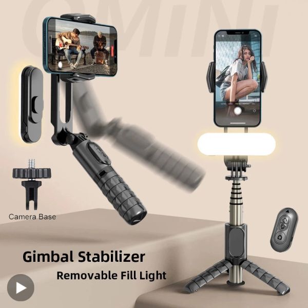 Gimbals selfie sopa iPhone android telefon aksiyon kamerası için gimbal stabilizatör tripod bluetooth mobil tutucu hücre akıllı telefon cep telefonu