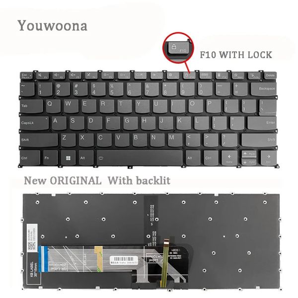 Teclados novo teclado de laptop original para a Lenovo Ideapad 5 pro14acn6 pro14itl6 514alc05