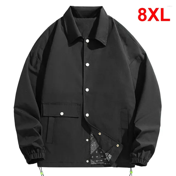 Jackets de jaquetas masculinas Men Mass Solid Color Plus Size 8xl Coats Moda Cargo Casual Masculino Big Lowes