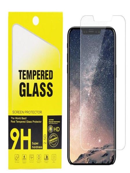 Protect Schermort Glass Temped Temmed Glass Protect per iPhone 14 13 12 11 Pro Max 6 7 8 Plus XR XS 9H 25D Antisatter con Box1997619