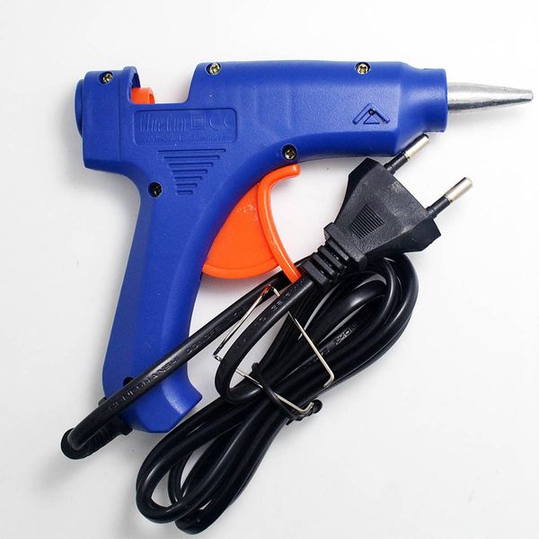 Mini pistola per colla a fusione da 20 W per sigillare il bastoncino di cera 100-240 V Professional High Temp High Temp Who Hot Glue Gun Repation Tool Atk da 7 mm Stick da 7 mm