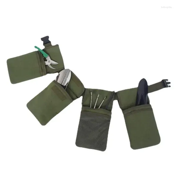 Stume da stoccaggio Cintura per utensili da giardino Caspa di tela impermeabile a 4 tasche Apron