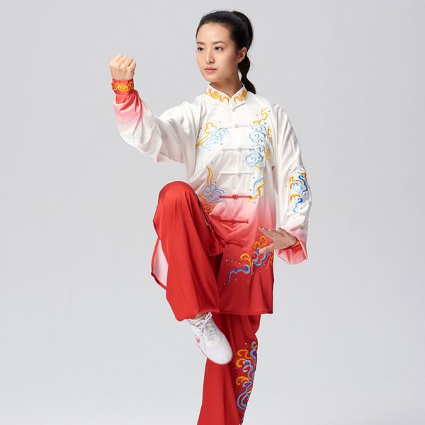 Chinesische Tai Chi Kleidung Kampfkunstanzug Kungfu Uniform Taiji Kleidungsstück Qigong Demo Outfit für Männer Frauen Jungen Mädchen Kinder Erwachsene