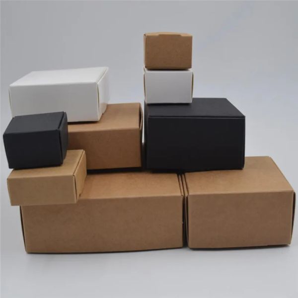 Подарочные коробки с бумажным самолетом Kraft, Black Packing Packing Box, White Packaging Box Свадебная вечеринка, 10 коробок