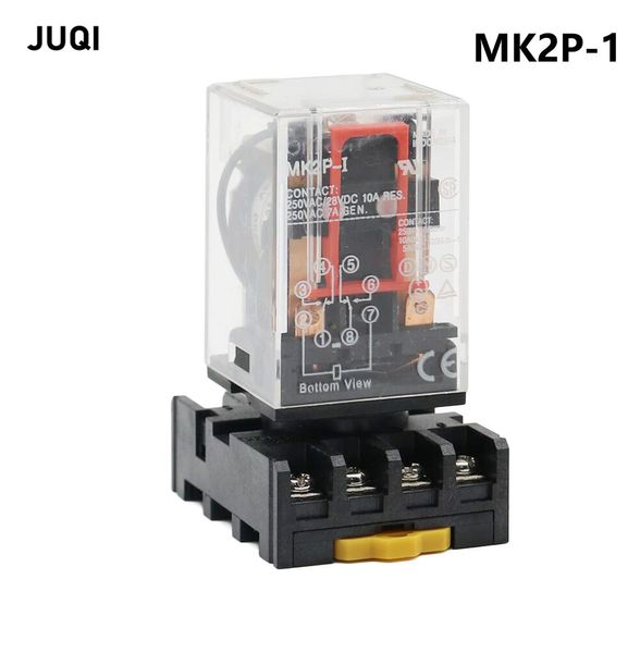 1 SET MK2P-I Elektromanyetik Bobin Rölesi 10A Tur 8 Pimler 12V 24V 110V 220V Minyatür Genel Amaçlı Orta Voltaj Rölesi