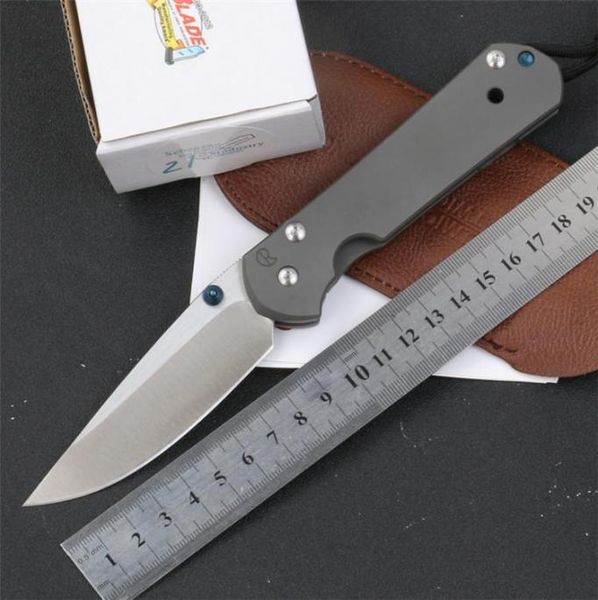 Sebenza 21 Pocket Bıçağı Chris Reeve Katlanır Bıçak D2 Blade Saten Finish TC4 Titanyum Sapa Kaldırma Dişli Kampı Açık Aracı Hun3064800