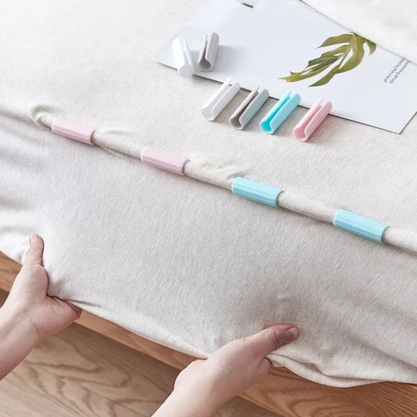 6/12pcs Yatakset klipsleri plastik kayma dirençli kelepçeli yorgan yatak kapağı kavrayıcıları bağlantı elemanları Home2. Plastik Yatak Tutucu için