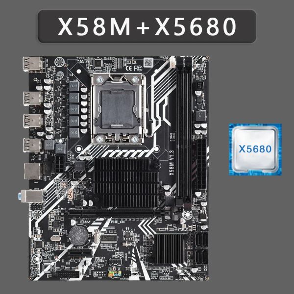 Motherboards X58 LGA 1366 CPU Motherboard -Speicher mit X5680 Reg ECC DDR3 bis 32 GB und Xeon -Prozessor USB2.0 AMD RX -Serie 1366 x58m