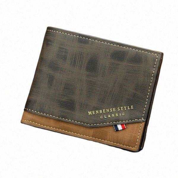 Neue Herrenbrieftasche Kurzkreuz-Sekten Jugend Tri-Fold Wallet Shining Busins Multi-Card Reißverschluss Coin Geldbörse Wallet Passportabdeckung G1JO##